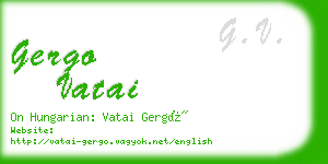 gergo vatai business card